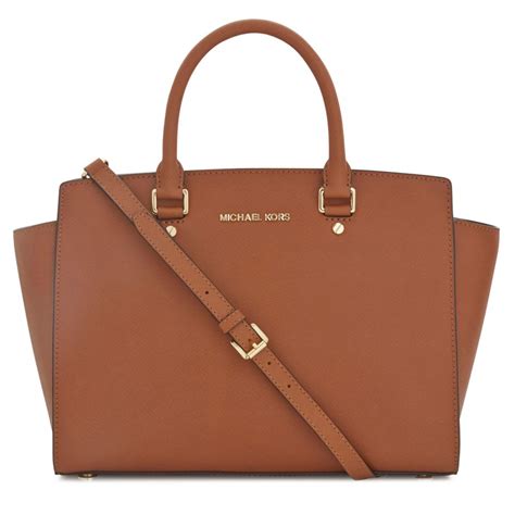 michael kors selma leather large tote bag tan|Michael Kors selma saffiano.